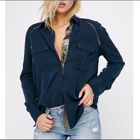Free People Tops - Free people button down shirt ⭐️🌙✨HOST PICK⭐️🌙✨
